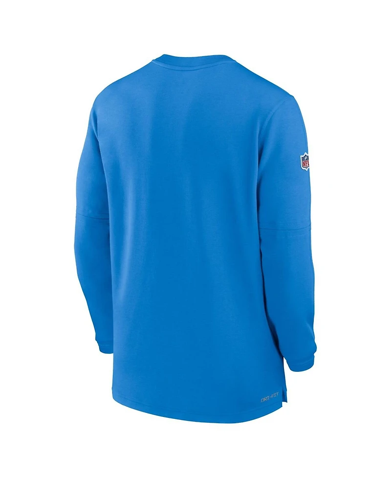 Men's Nike Powder Blue Los Angeles Chargers 2023 Sideline Performance Long Sleeve Quarter-Zip Top