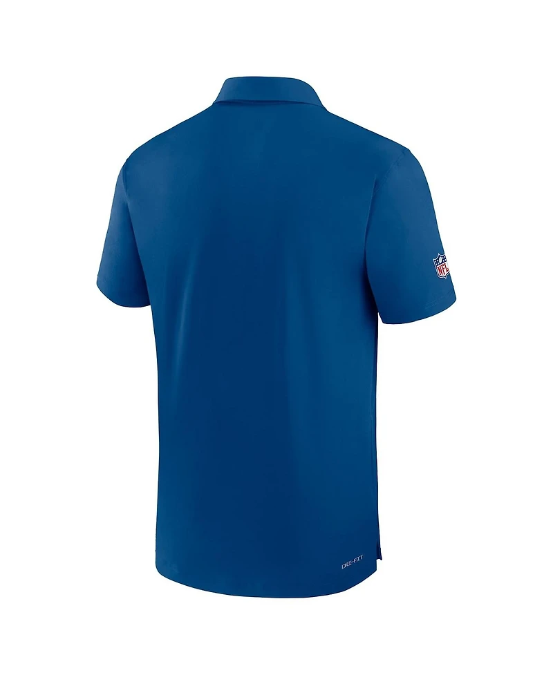 Men's Nike Royal Indianapolis Colts Sideline Coaches Performance Polo Shirt