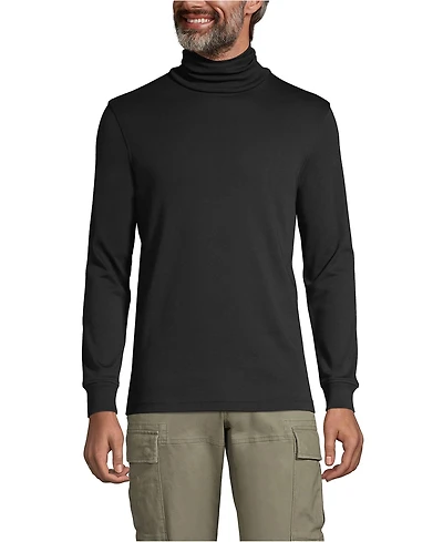 Lands' End Men's Super Soft Supima Turtleneck T-Shirt
