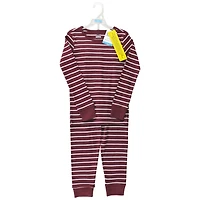 Hudson Baby Big Boys Cotton Pajama Set, White Black Stripe