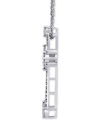 Diamond Cross 16" Pendant Necklace (1 ct. t.w.) in 10k White Gold