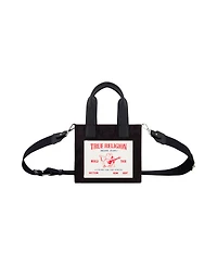 True Religion Mini Black Denim Tote Bag