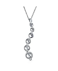 Bling Jewelry Classic Cubic Zirconia Solitaire Cz Pendant Necklace Sterling Silver