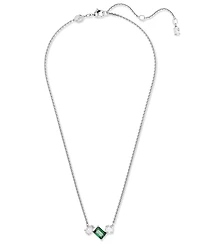 Swarovski Rhodium-Plated Mixed Crystal Pendant Necklace, 15" + 2-3/4" extender