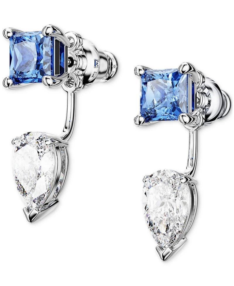 Swarovski Rhodium-Plated Mixed Crystal Ear Jacket Earrings