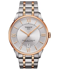 Tissot Men's Swiss Automatic Chemin des Tourelles Powermatic 80 Helvetic Pride Two-Tone Stainless Steel Bracelet Watch 42mm
