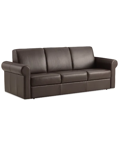 Elsher 85" Leather Sleeper Sofa, Created for Macy's