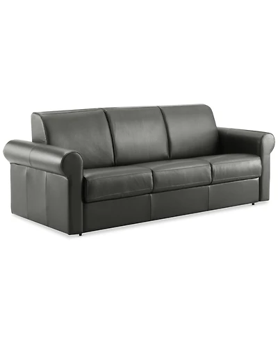 Elsher 85" Leather Sleeper Sofa, Created for Macy's