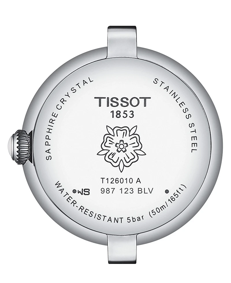 Tissot Women's Swiss Bellissima Green Leather Strap Watch 26mm