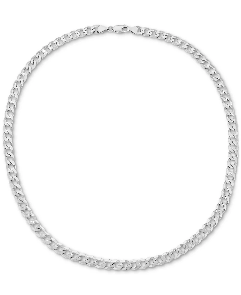 Curb Link 22" Chain Necklace (7mm) in Sterling Silver