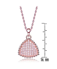 Sterling Silver Cubic Zirconia Triangle Shaped Pendant