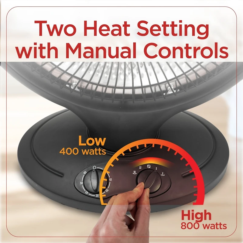 Black & Decker Black and Decker Portable Heater for Rooms up to 161 Sq. Ft., Oscillating Space Heater and Heater for Bedroom with Overheat Protection