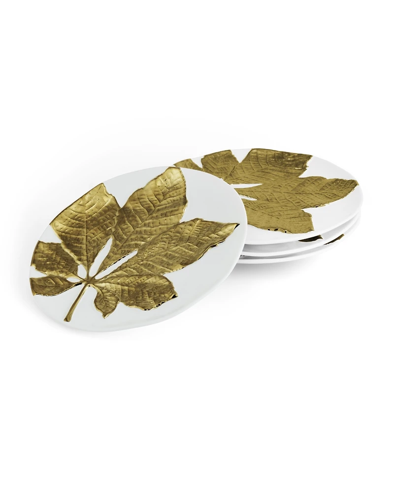 Michael Aram Chestnut Leaf Salad Plate, Set of 4