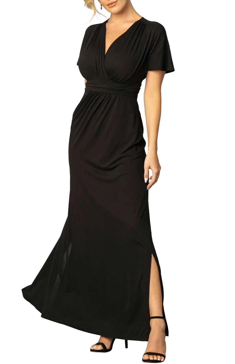 Kiyonna Women's Vienna Kimono Sleeve Long Maxi Dress