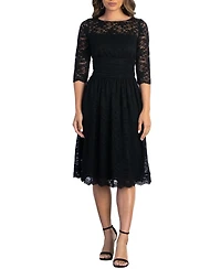 Kiyonna Women's Luna Lace Cocktail Midi Dress
