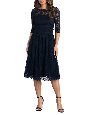 Kiyonna Women's Luna Lace Cocktail Midi Dress