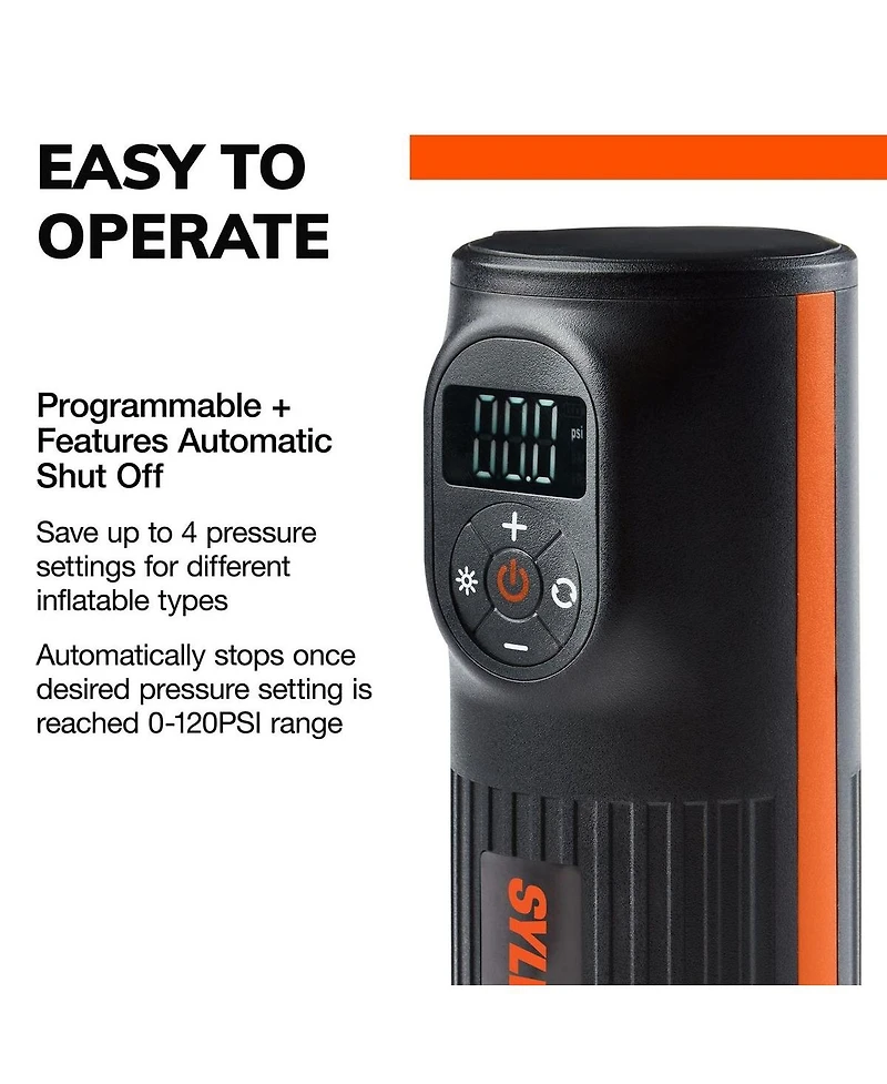 Sylvania Handheld Rechargeable Tire Inflator