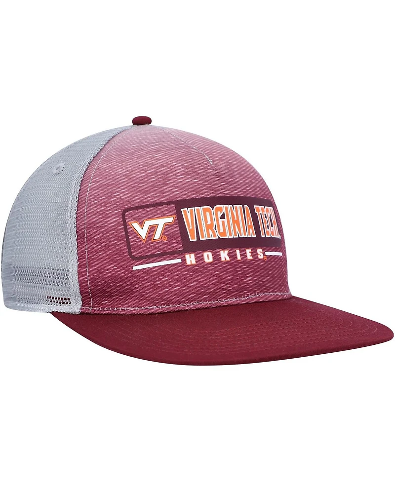 Men's Colosseum Maroon, Gray Virginia Tech Hokies Snapback Hat