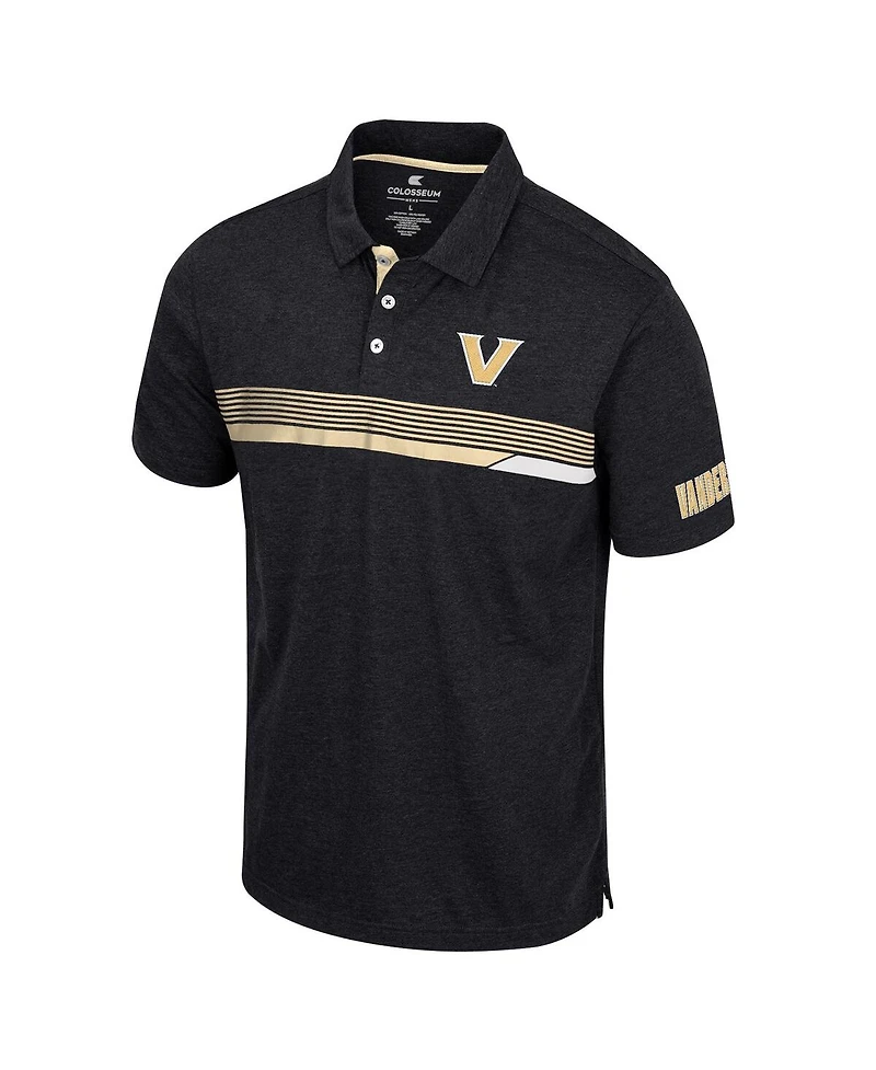 Men's Colosseum Black Vanderbilt Commodores No Problemo Polo Shirt