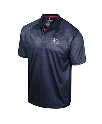 Men's Colosseum Navy Gonzaga Bulldogs Honeycomb Raglan Polo Shirt