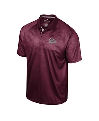 Men's Colosseum Maroon Montana Grizzlies Honeycomb Raglan Polo Shirt
