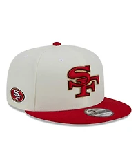 Men's New Era Cream, Scarlet San Francisco 49ers City Originals 9FIFTY Snapback Hat