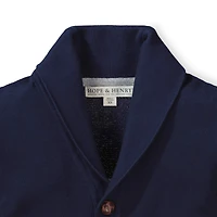 Hope & Henry Baby Boys Letterman Shawl Collar Sweater Cardigan