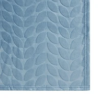 Kate Aurora Pastel Chic Embossed Leaves Ultra Plush Accent Throw Blanket - 50 in. W x 60 L