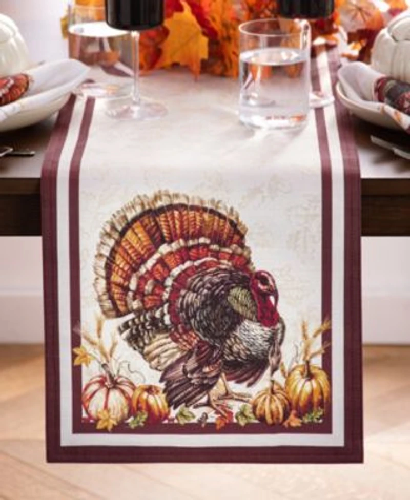 Elrene Autumn Heritage Turkey Table Linens Collection