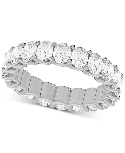 Diamond Oval-Cut Eternity Band (4 ct. t.w.) Platinum or 14k Gold