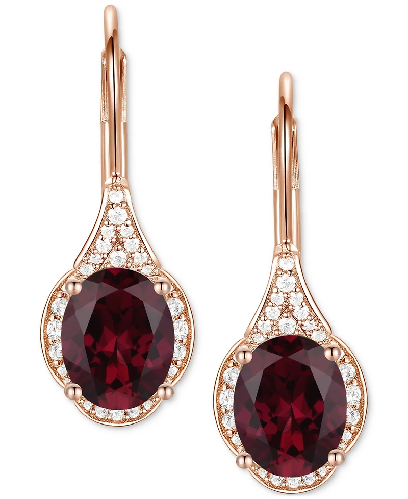 Amethyst (2 ct. t.w.) & Lab-Grown White Sapphire (1/5 ct. t.w.) Drop Earrings in 14k Gold-Plated Sterling Silver (Also in Additional Gemstones)