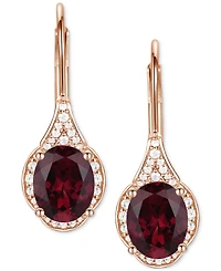 Amethyst (2 ct. t.w.) & Lab-Grown White Sapphire (1/5 ct. t.w.) Drop Earrings in 14k Gold-Plated Sterling Silver (Also in Additional Gemstones)