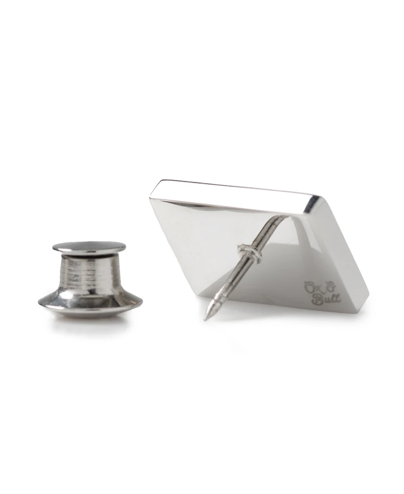 Ox & Bull Trading Co. Men's Stainless Steel Engravable Lapel Pin