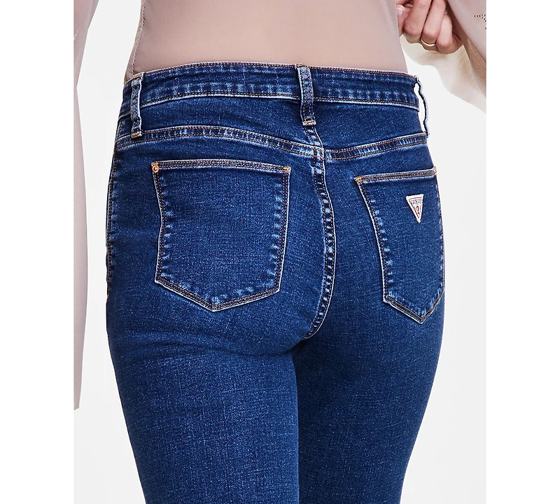 Guess Women's Whiskered Faded-Front Bootcut Denim Jeans