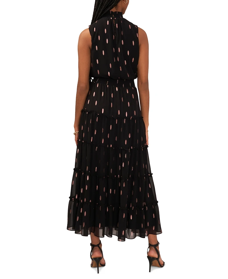 Msk Women's Sleeveless Tiered Maxi Dress