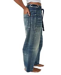 Free People Women's Moxie Cotton Low-Slung Barrel Jeans