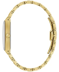 Bulova Men's Marc Anthony Modern Quadra Diamond Accent Gold-Tone Stainless Steel Bracelet Watch 30mm