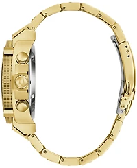 Bulova Men's Chronograph Precisionist Icon Gold-Tone Stainless Steel Bracelet Watch 47mm
