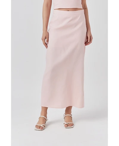 endless rose Women's Linen Maxi Skirt