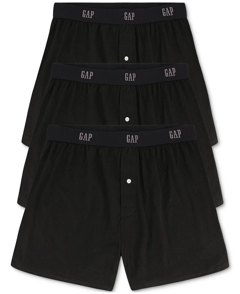Gap Men's 3-Pk. Cotton Woven Slim-Fit Boxers