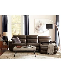 Closeout Hutchenson Zero Gravity Leather Sectional Collection Created For Macys