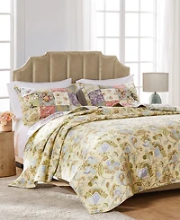 Greenland Home Fashions Blooming Prairie Authentic Patchwork Piece Quilt Set