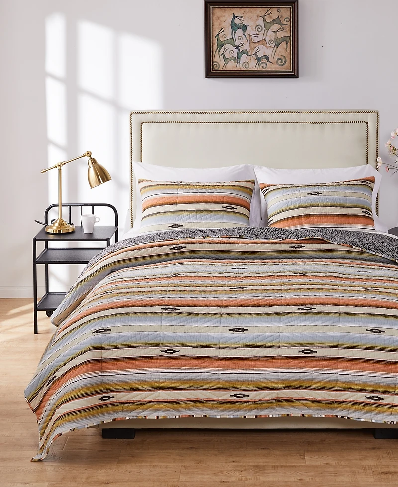 Greenland Home Fashions Painted Desert Reversible 2 Piece Quilt Set, Twin/Twin Xl