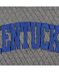 Women's Pressbox Heather Charcoal Kentucky Wildcats Moose Quilted Pullover Sweatshirt