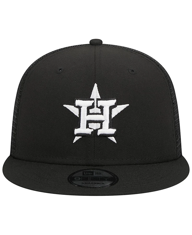 Men's New Era Black Houston Astros Trucker 9FIFTY Snapback Hat