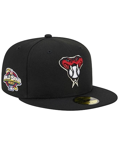 Men's New Era Black Arizona Diamondbacks Alternate Logo 2001 World Series Team Color 59FIFTY Fitted Hat