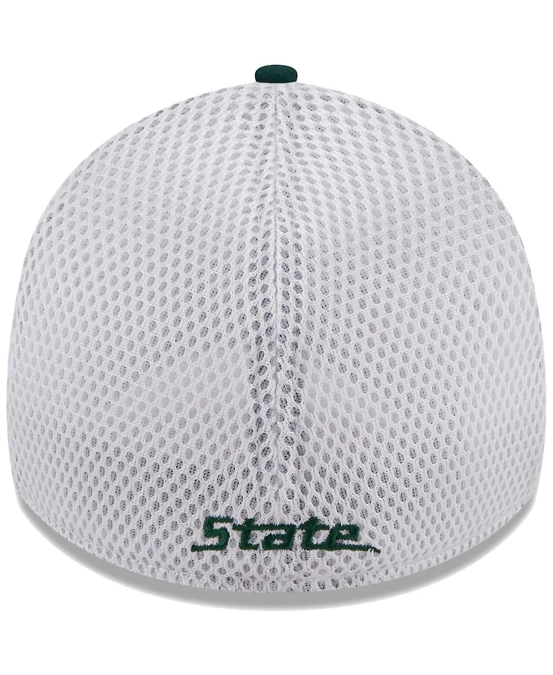 Men's New Era Green Michigan State Spartans Evergreen Neo 39THIRTY Flex Hat