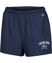 Women's Champion Navy Notre Dame Fighting Irish Football Fan High Waist Shorts