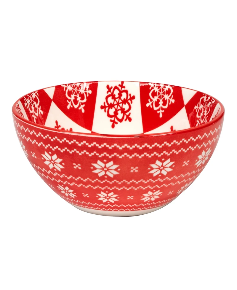 Certified International Peppermint Candy oz All Purpose Bowls Set of 6