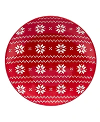 Certified International Peppermint Candy 6" Canape Plates Set of 6, Service for 6